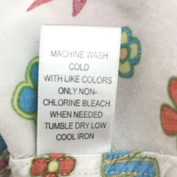 PacSun Smiley Face Button Shirt M Retro 70s Hippie Graphic Print - Picture 14 of 15